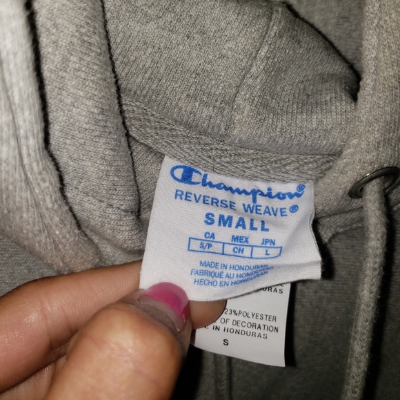 Marled Light Grey - •Champion•| Hooded Pullover - Picture 2 of 8